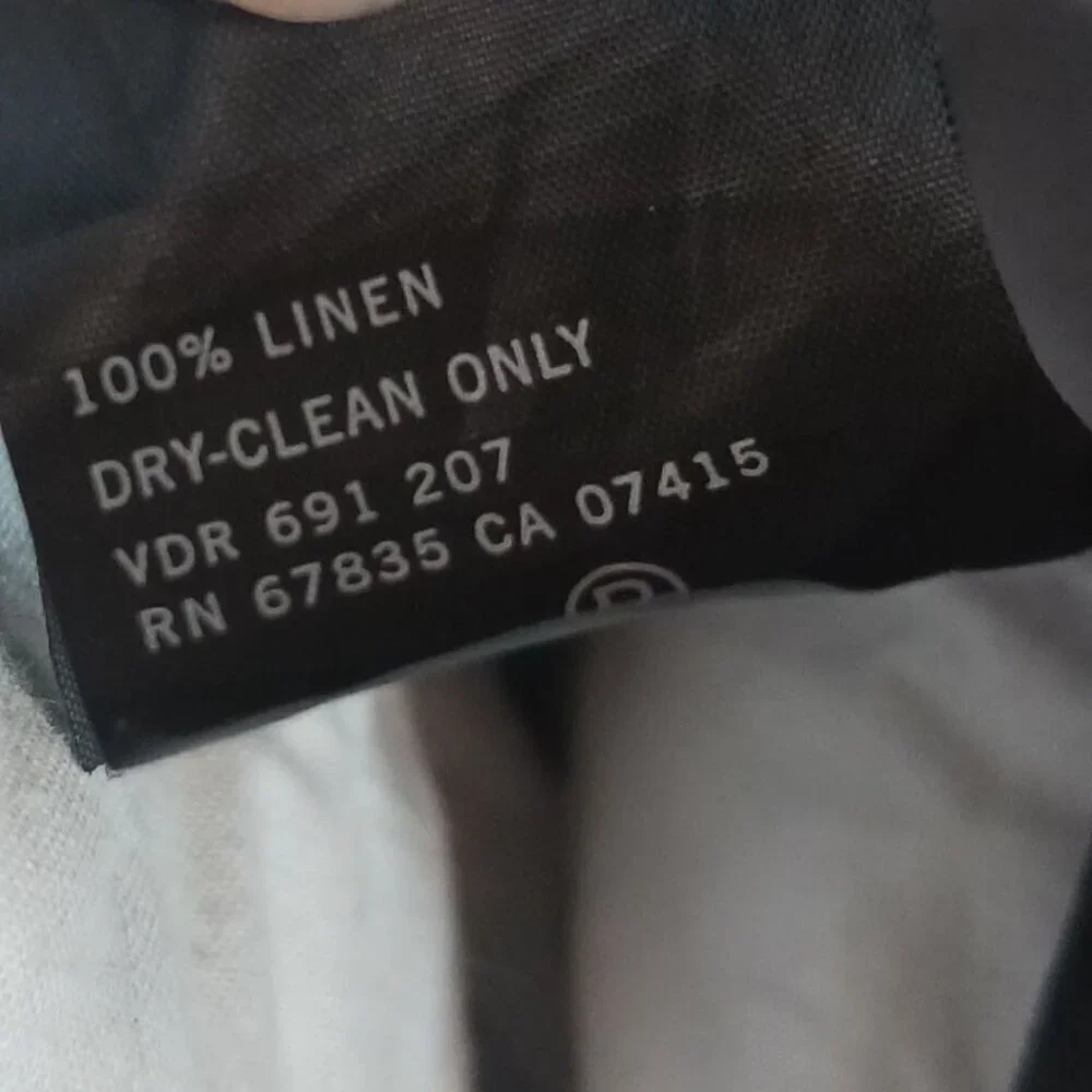 Nautica Clipper Mens Relax Fit Linen Pants 40W X 32L Black